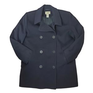 L.L.Bean Wool & Cashmere Double Breasted Peacoat